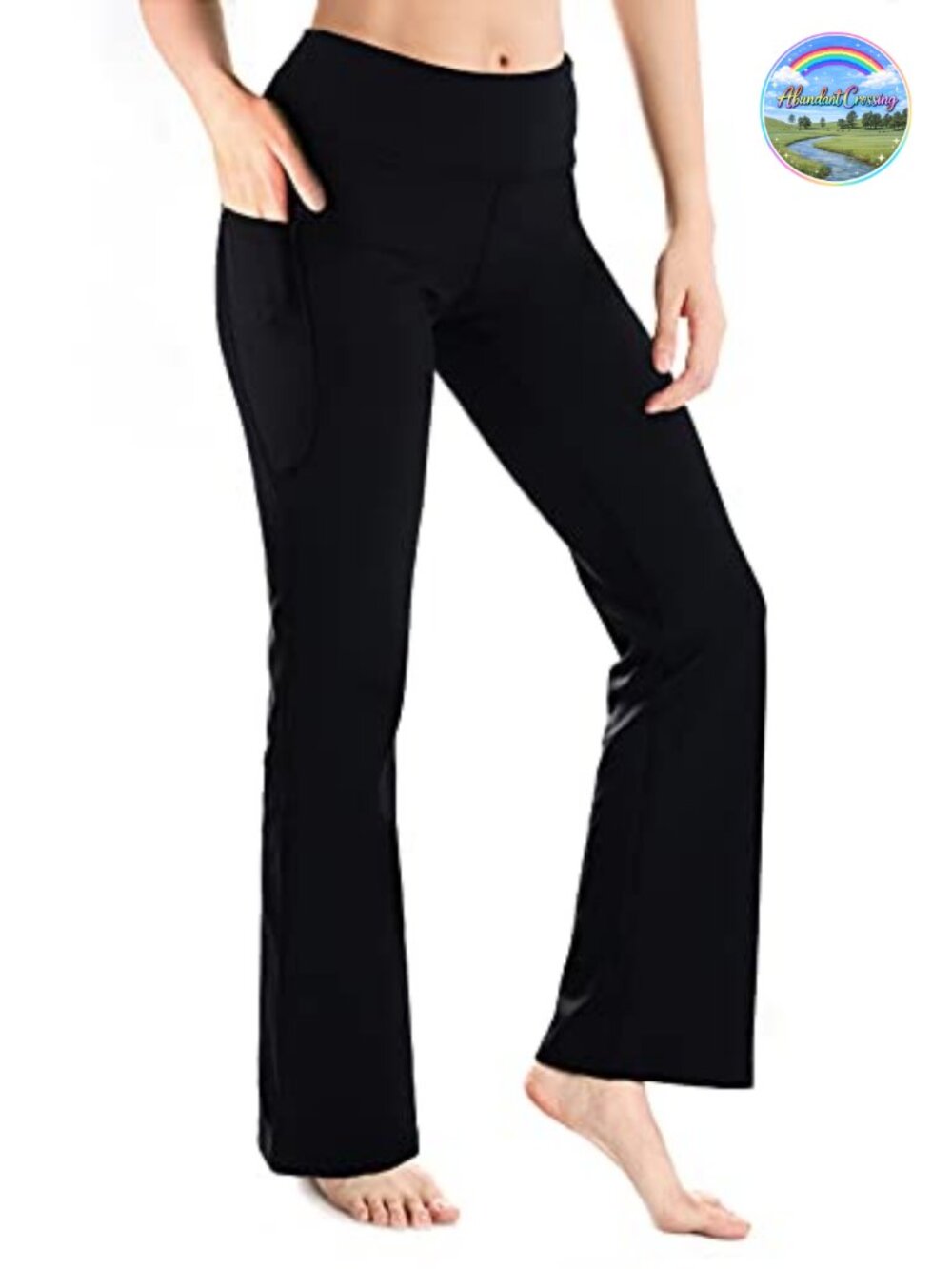 Women's Bootcut Yoga Pants with Side Pockets, Multiple Inseams